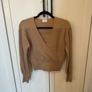 Wilfred Camel V-Neck Sweater